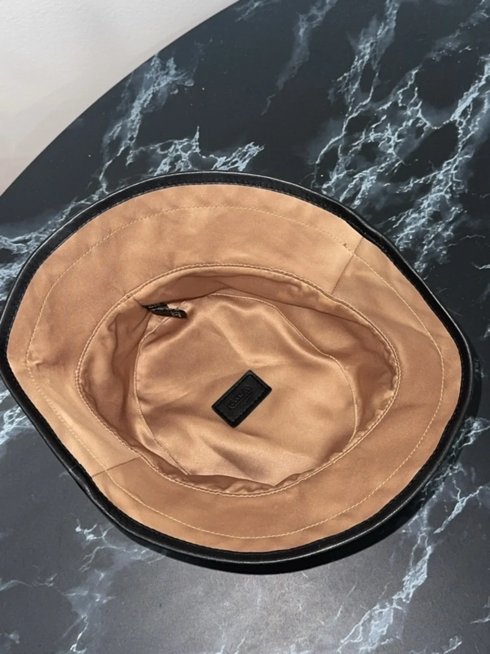 Coach Gray/Black Signature Monogram Bucket Hat Size M / L AUTHENTIC Unisex - Picture 4 of 6